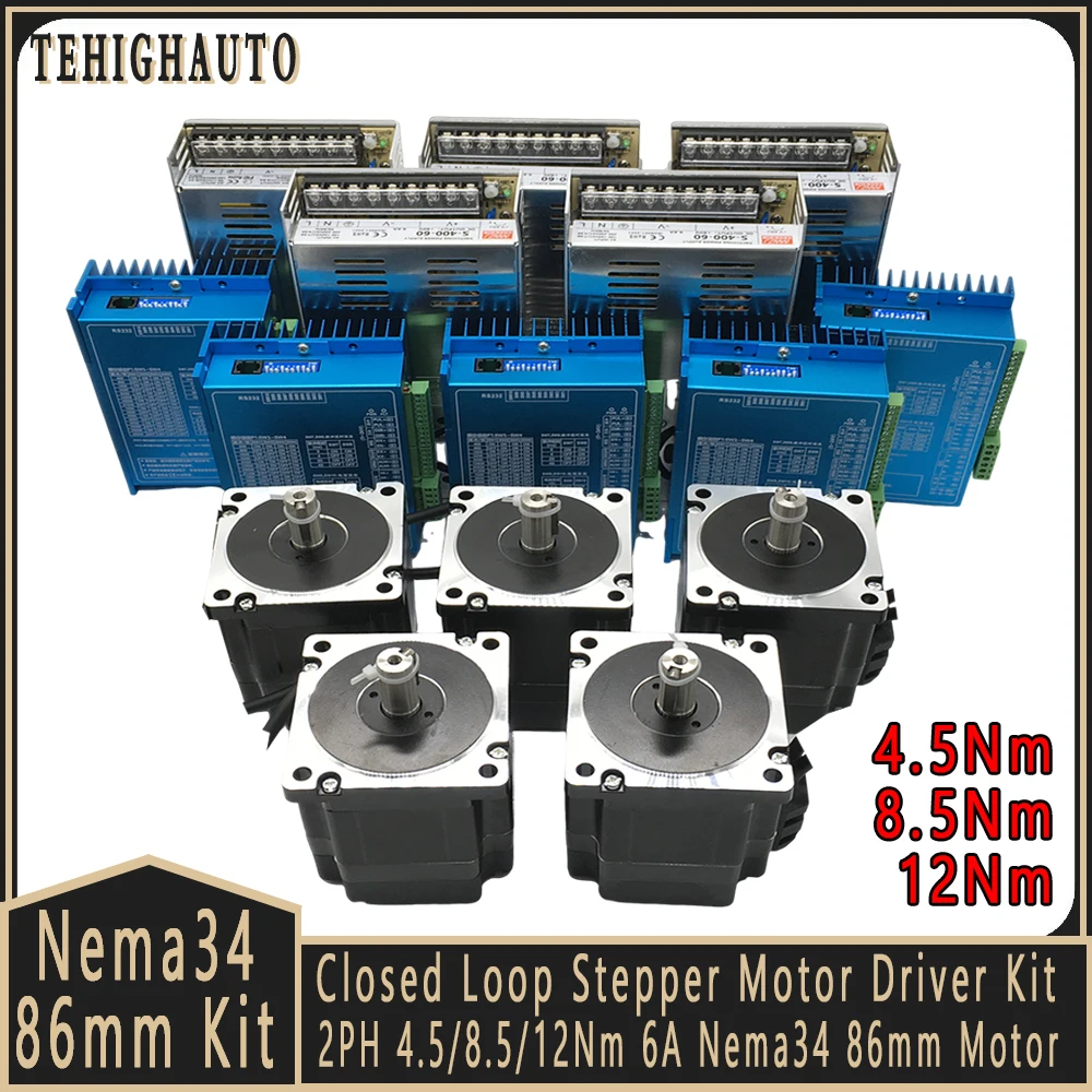 Hybrid Servo Driver Nema 34 8.5Nm - Zestaw silnika krokowego Nema34 86 mm