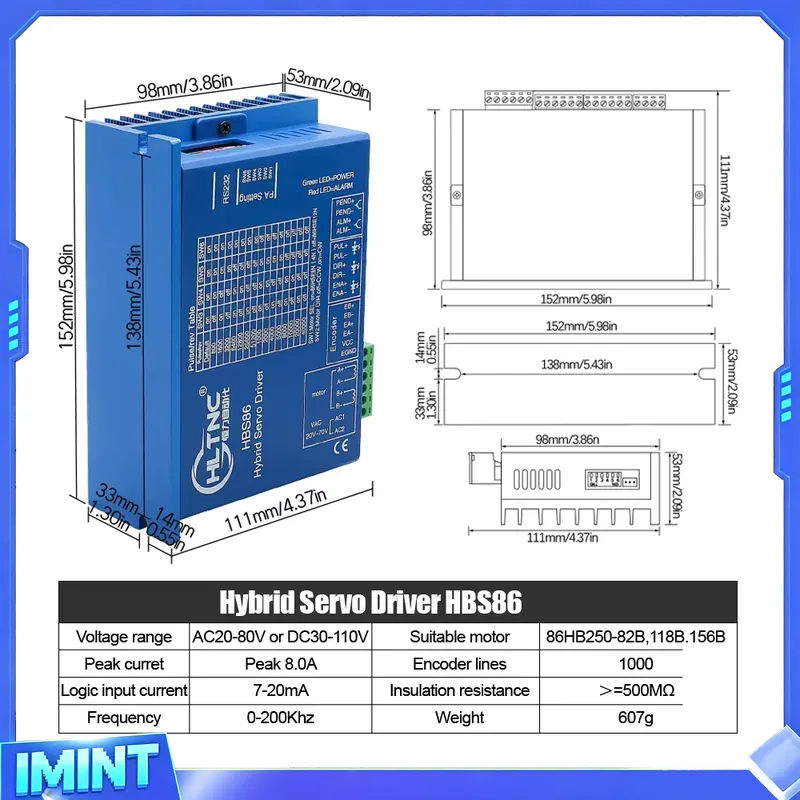 Zestaw 4-osiowego silnika krok – Hybrid Servo Driver Nema 34 8.5Nm recenzja i cena