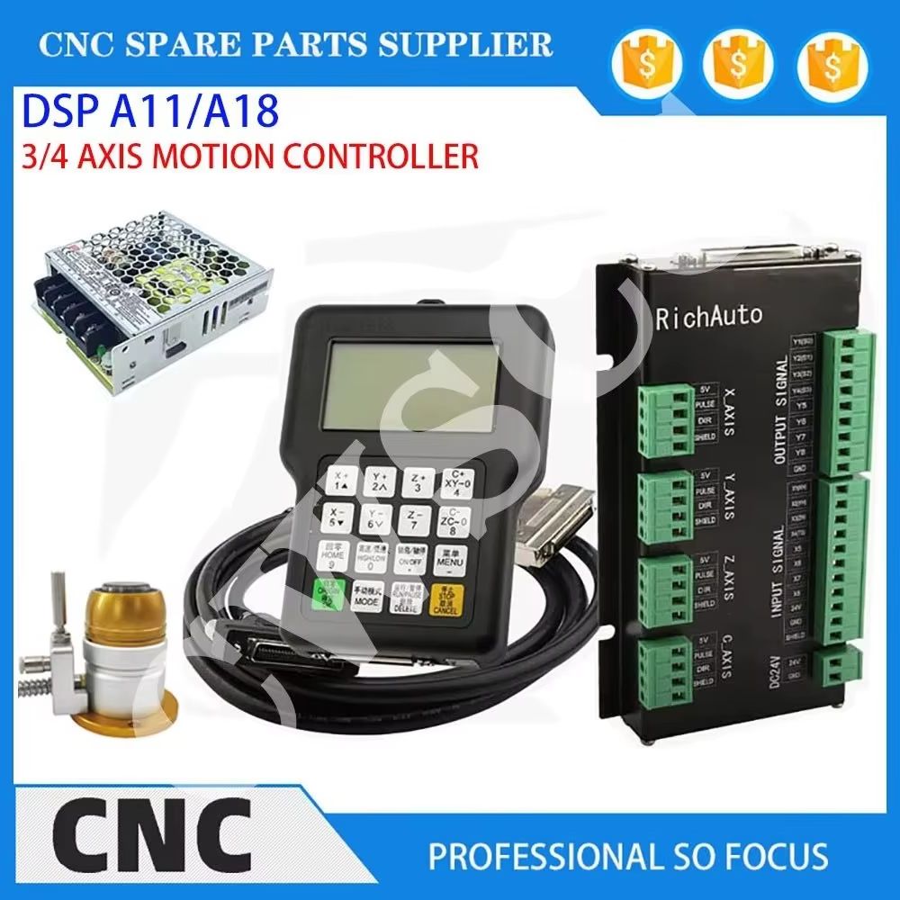 Sterownik ruchu CNC 3-osiowy 4 – Richauto A11 Dsp Controller 3 Axis recenzja i cena